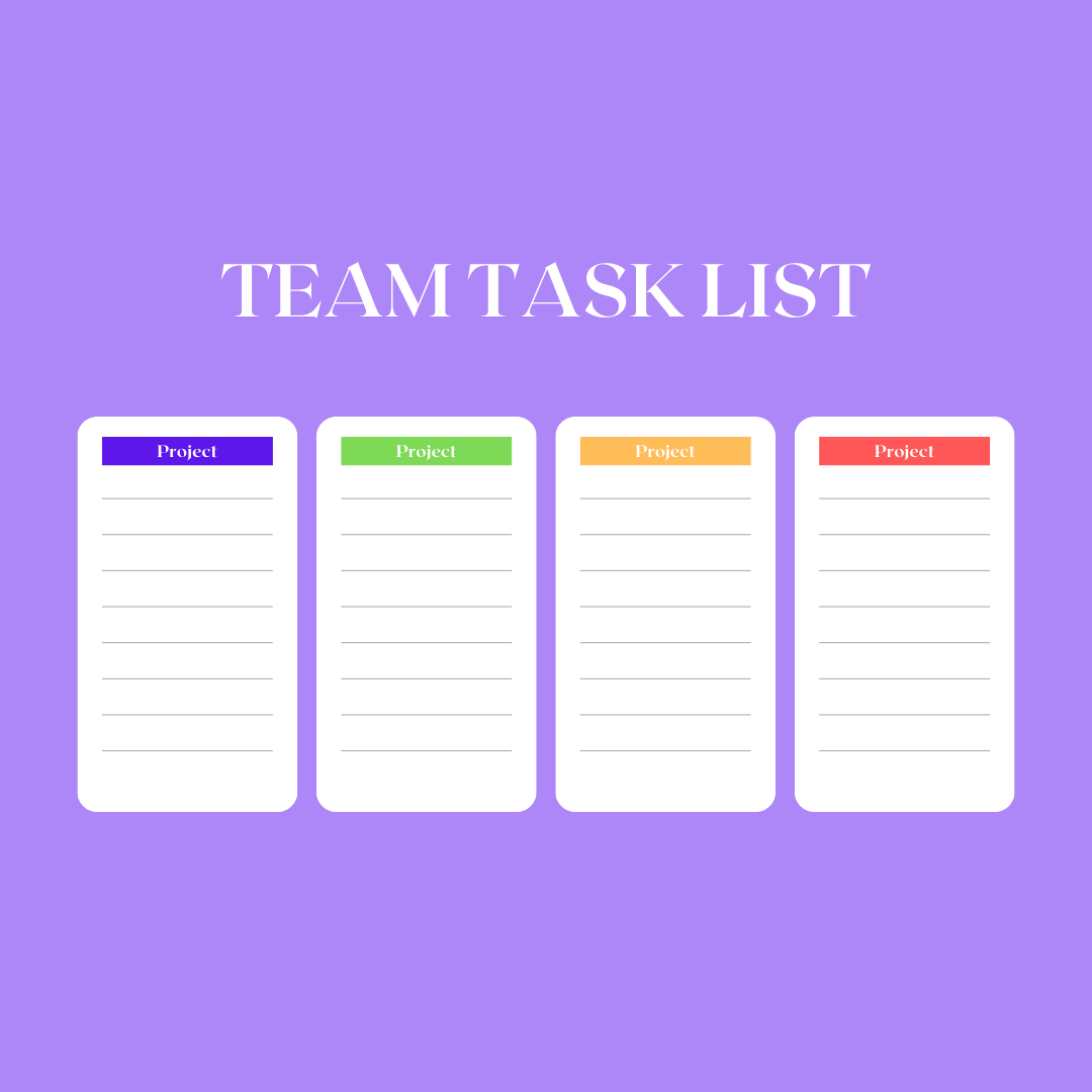 Team task list template