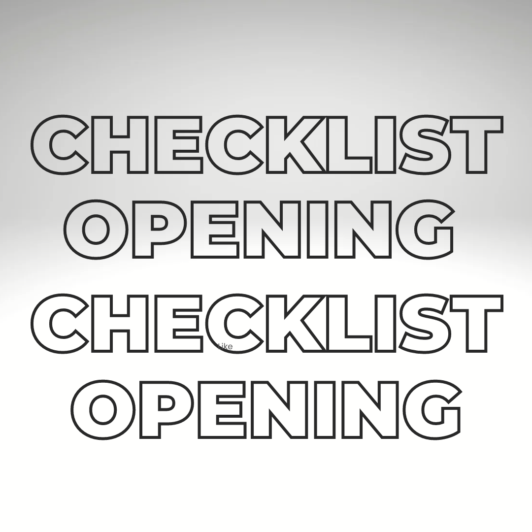 Salon opening checklist