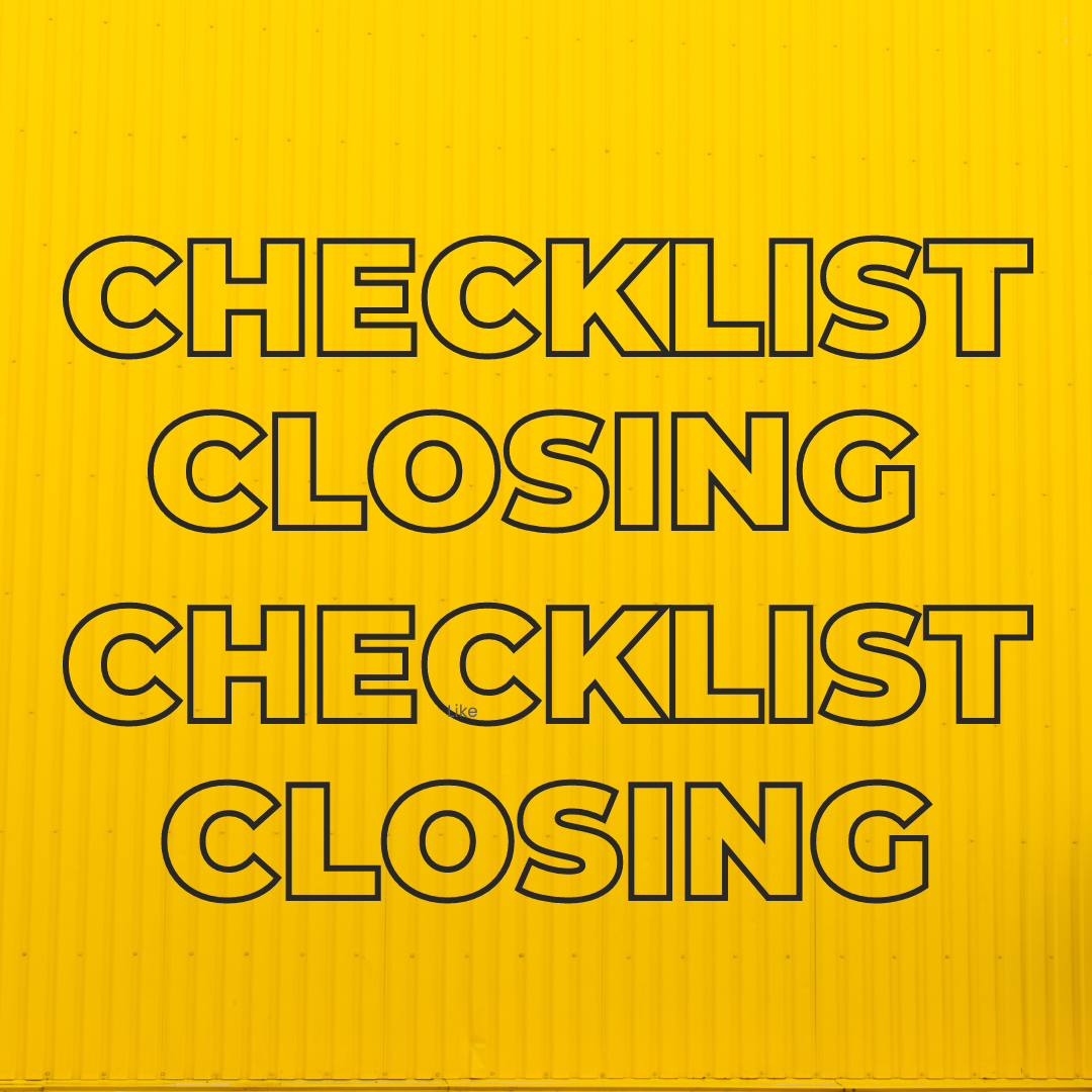 Salon closing checklist